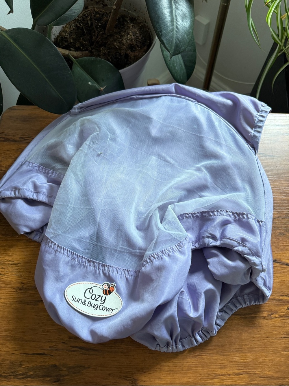 Lavender Cozy Cover Sun & Bug Carrier Cover.